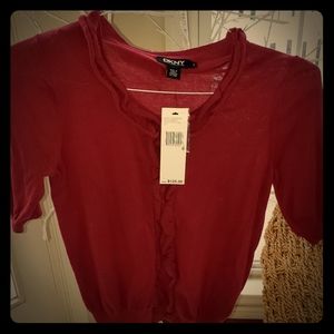 DKNY by Donna Karan Red Cardigan Sweater